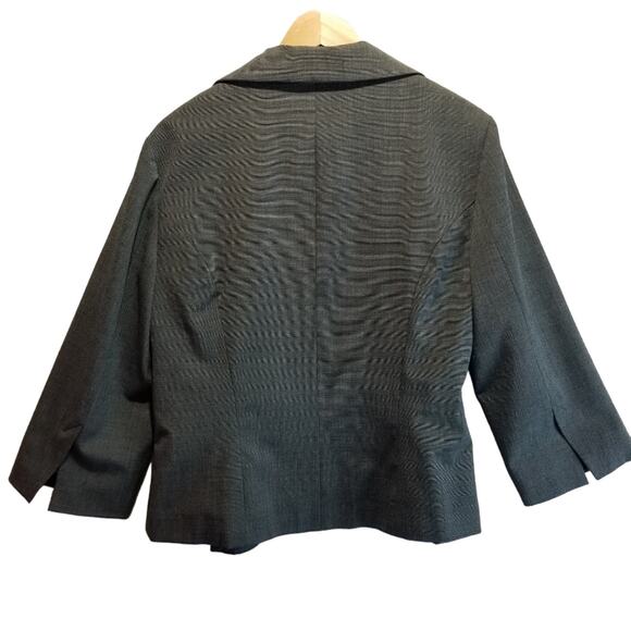 Neva Blazer Womens 12 Double Breasted Double Button Front Gray Tweed Jacket - Picture 2 of 7